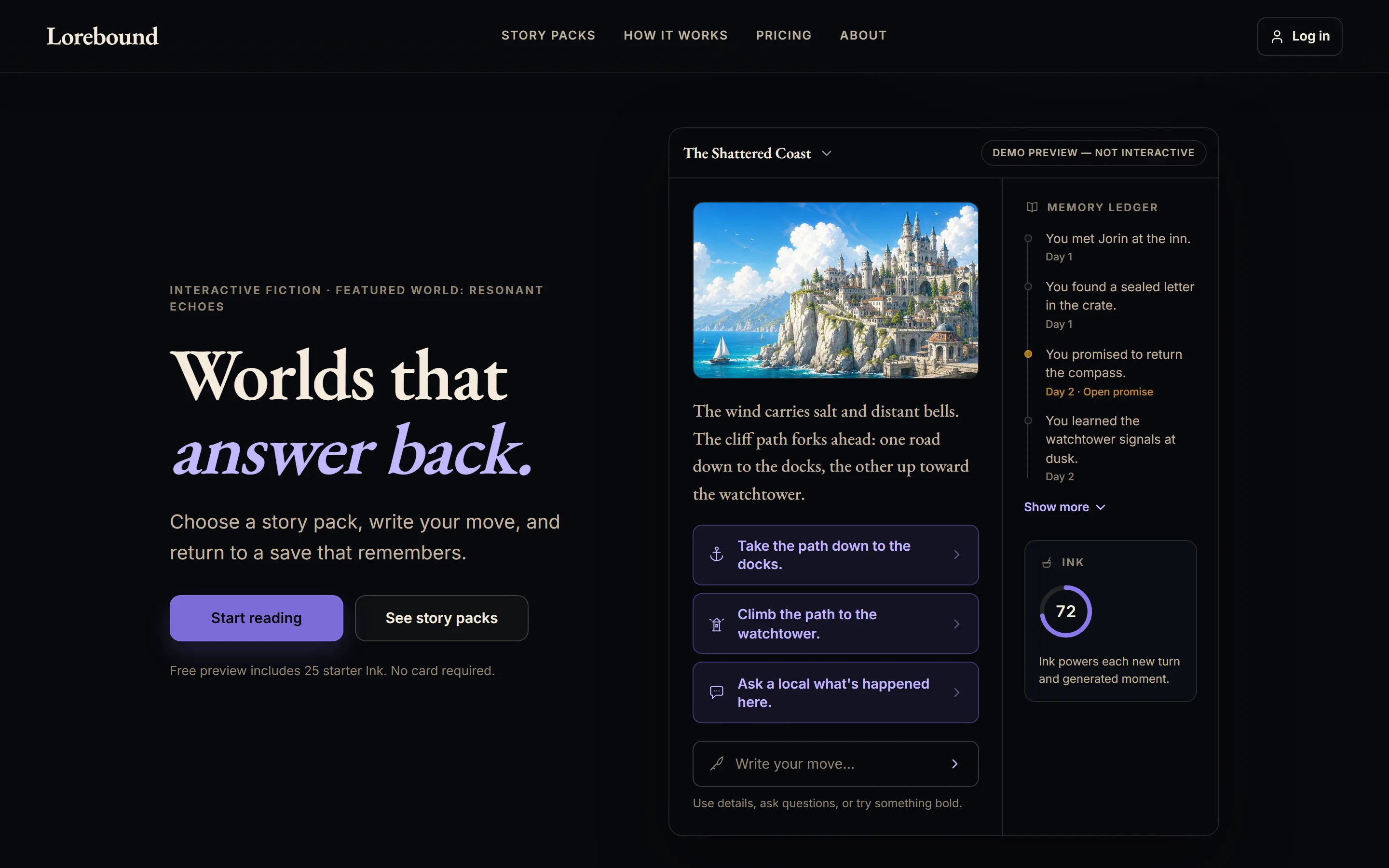 Lorebound — preview